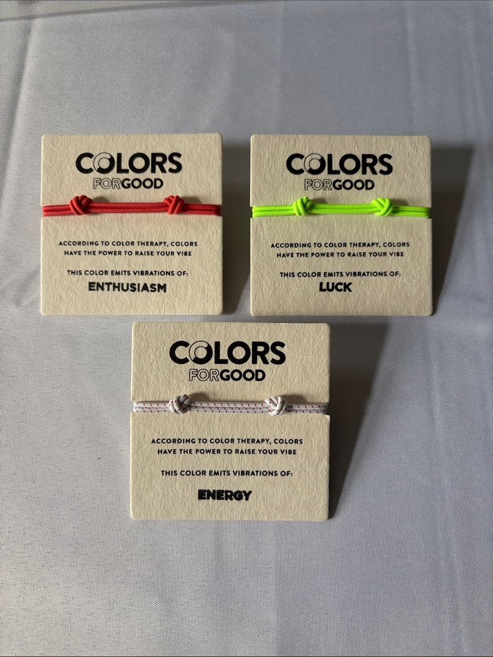 Colors Forgood Bracelets. Set of 3 NWT